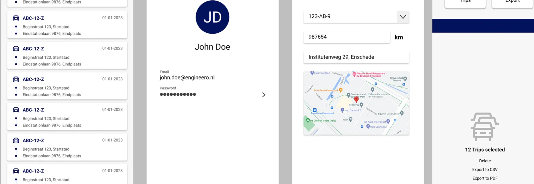 Engineero KM RegistratieApp